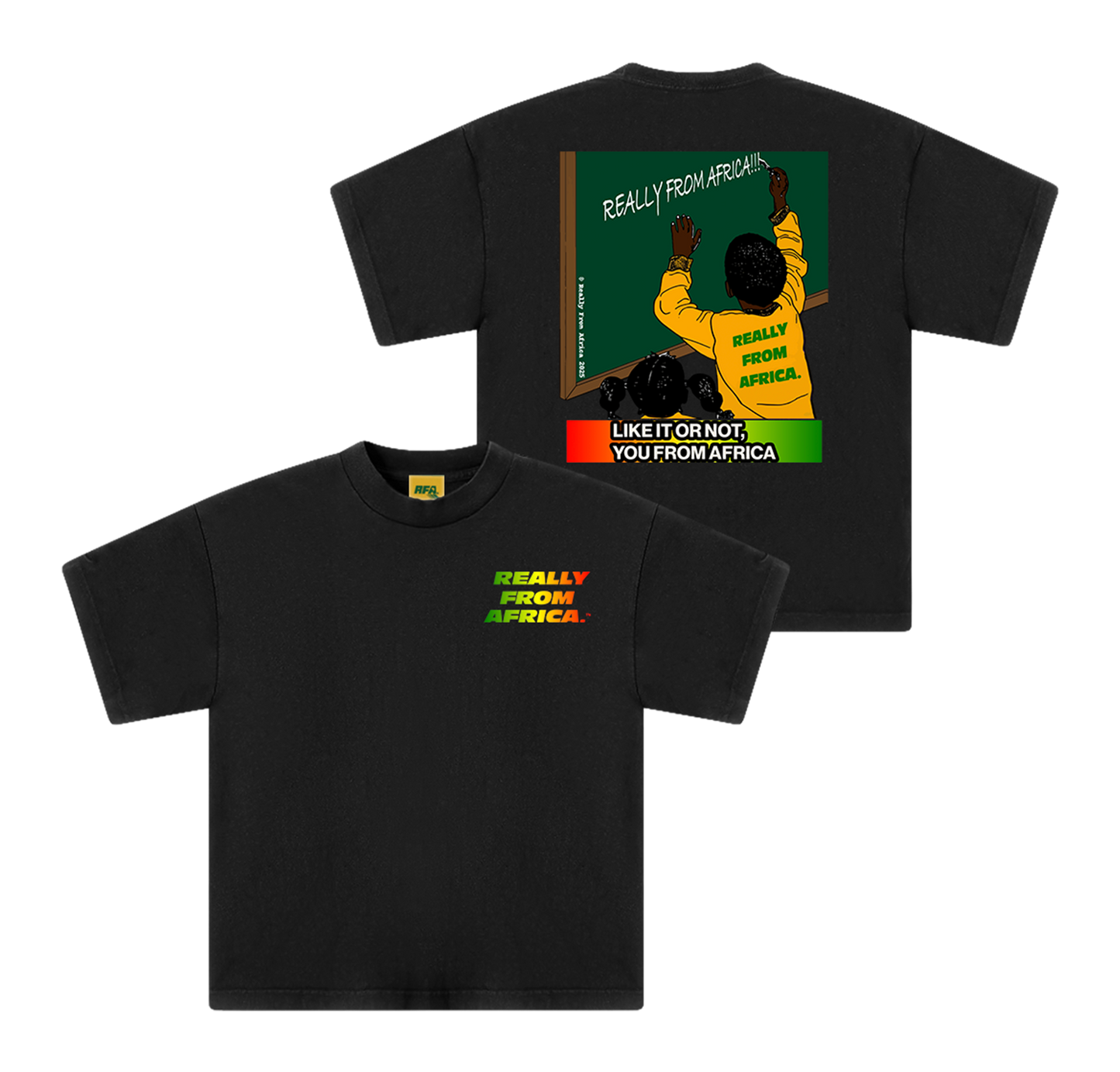 RFA: ‘Chalkboard’ Tee – 'Rasta'